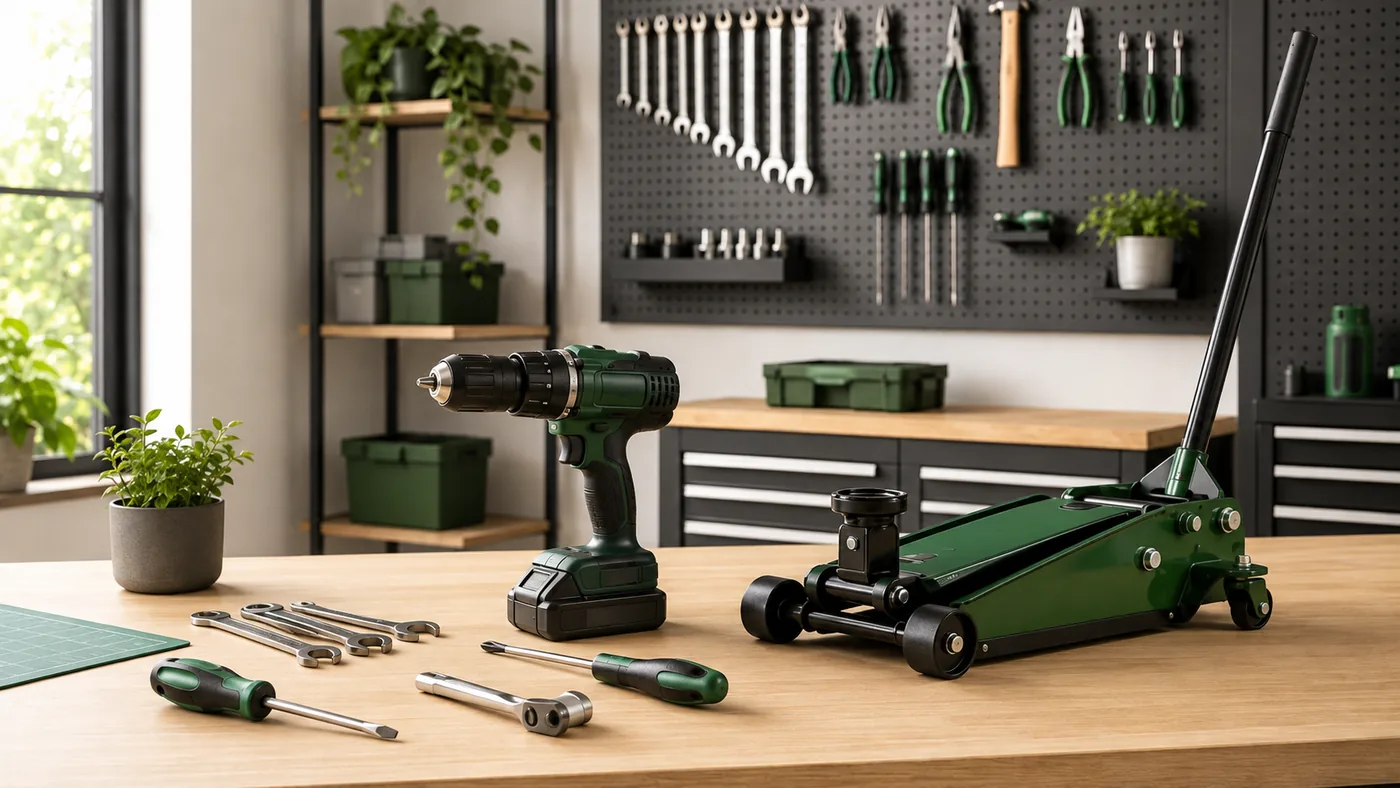 Taladro y herramientas para bricolaje y automóvil